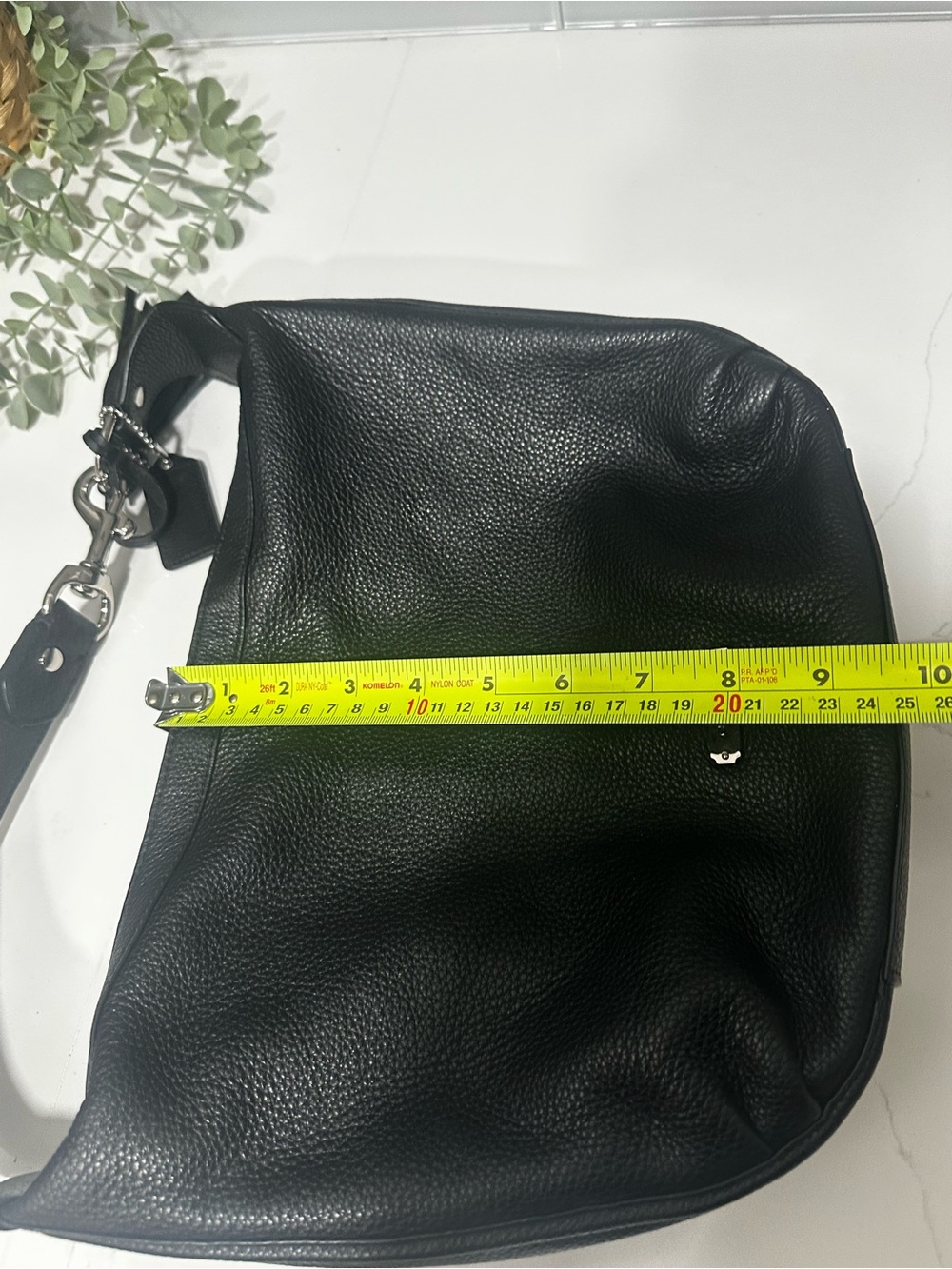 Coach Avery Vintage Black Pebbled Leather Hobo Shoulder Bag Purse Handbag - Picture 11 of 13